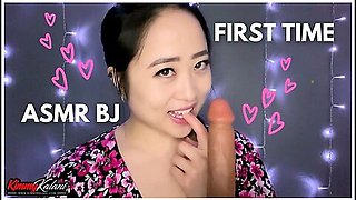 Asmr - Innocent Asian Kimmy Kalani Gives Her 1st Blowjob Roleplay