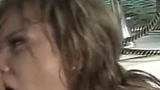 Slutty babe always ready to get fucked by a big and hard cock at bathroom