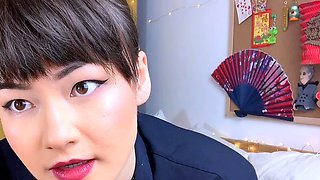asian femdom POV tape gag humiliation