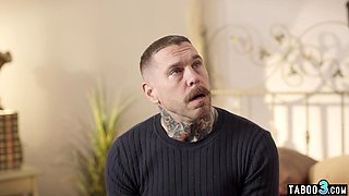 Guy has to fuck her wifes creampied cunt