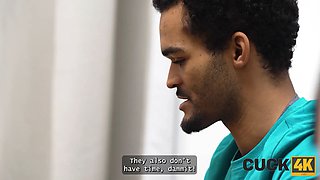 Cuck4k. preggie blond with Natural Tits is enjoying stranger's cock in front of her spouse