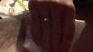 Huge Piss From My Bushy Pussy in My Mate’s Bedroom as the Bathroom Was Occupied!