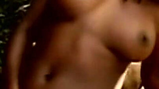 Ebony Hottie Sucks and Fucks Huge Dick Outdoors