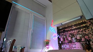 Blonde tight pussy babe solo toy fun in glamour masturbation