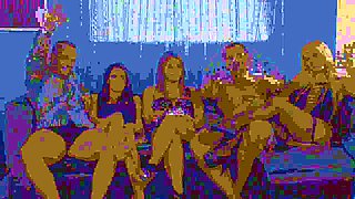 Stunning group sex babes getting cumshot