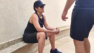 Lesbian Football Bet Lost - Amateur Brazilian Girl Pays Mechanic Friend With Blowjob & Outdoor Sex