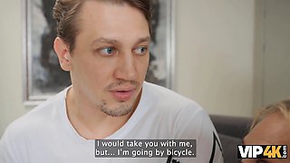 Malusha & Moonlmp get wild with a Russian babe on the couch