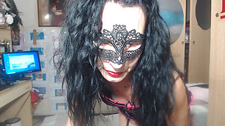 Cucumber in Front Ass While You Picks with Open Pantyhose