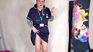 Nurse Ffw Is Gagging for a Cigarette & a Piss
