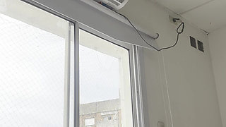 The neighbors see me masturbating