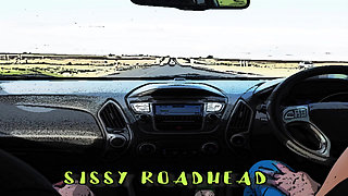 AUDIO ONLY - Brandy the homo shemale breaks in a sissy road-head style