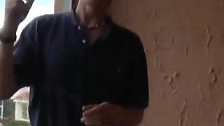 Handyman fucks big tit stepmom on porch