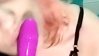 Blowjob POV Purple Dildo