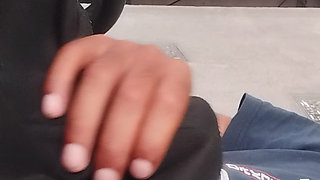 Rich perverted guy touches himself outside the chords