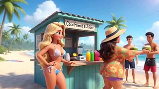 Blonde Wife’s Beach Tease Turns Wild in House Fuck Fest With Hubby and Young Guys