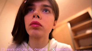 Big Tits Tranny Strokes her Big Cock