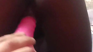 Hot Black 18 Year Old School Girl Fucked with Vibrator Then White Cock Afterwards