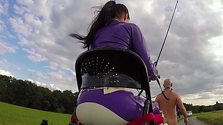 Femdom fetish mistresses fuck bdsm loser with strapon