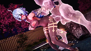 Genshin Impact -hot Spring Monster Fuck Horny Ganyu - 3D Hentai Animations