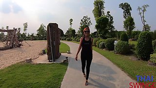 Asian amateur passion ignites in outdoor Thai tryst