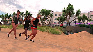 Dominos Beach 3 Topless Beach Beauties