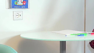 Italian Takes Romanian I Tutoring, Takes the Cock in Her Mouth and Gets Fucked on the Coffee Table by the Professor