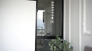 Fast Gym Pick Up, cunningly lured her into my home with transparent wall in the shower room, hoho