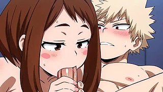 Katsuki x Ochako MHA generated by AI