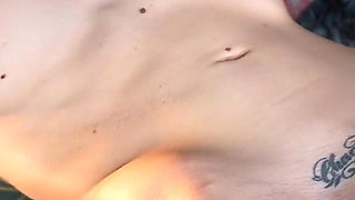 Super Skinny Petite Girl Fucked Hard with Huge Dildo on Sexmachine