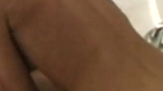 Hot blonde german milf loves sucking her lover's big cock as she gets aroused by fingering her pussy under hot water