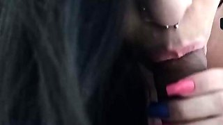 Hot black-haired showcasing off and steamy milk