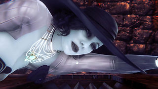 Alcina Dimitrescu Takes Anal Beads Dildo up Her Ass - Resident Evil Village Porn Parody