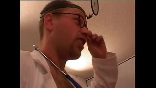 MILF Doctor Bound and Fucked: Vintage Cum in Mouth Threesome