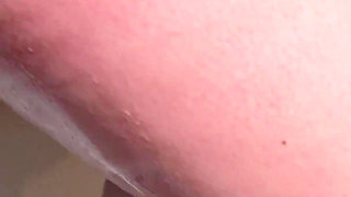 My Chubby Wife with Big Natural Tits Takes a Shower and Shaves Her Legs, Armpits and Pussy
