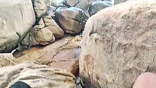 Fucked this big latina booty in the middle of the public beach