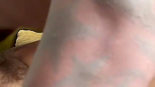Cuckold Game on Yellow Bed POV Cuck View Sperm Cleaner