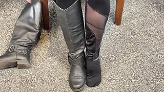 Mrs Mature Feet removes stinky socks and boots
