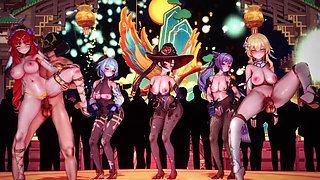 Genshin Impact - Lantern Rite Fuck Fiest Gangbang Genshin Girls Creamed - 3D Hentai Animations