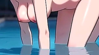 Reze Chainsaw Man,denji,asmr,60frames,reze Gave Denji a Reward at the Swimming Pool.sex in the Swimming Pool, Blowjob,