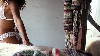 Influencer is a petite black teen babe