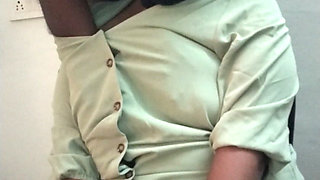 Desi Aunty Hot Boobs Touching and Licking