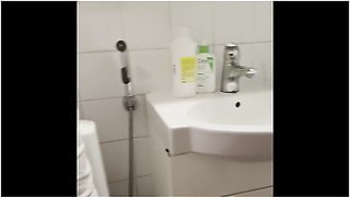 Fucking In The Bathroom At A Friends Party, Real Lesbian Public Sex