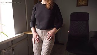 Naughty Coworker Cameltoe Tease And Denial