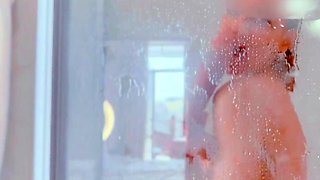 Hot milf milks in the shower while you stroke your big