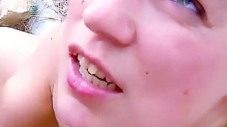 Blonde teen Venus Lova having her first outdoor fuck