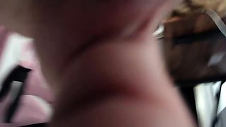 Small tit nubile in stockings masturbates