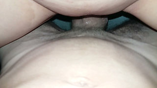 busty old woman likes hard fucking and cum on her ass