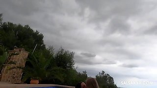 Threesome pool fun