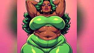Chubby Black Ebony Lesbians Art