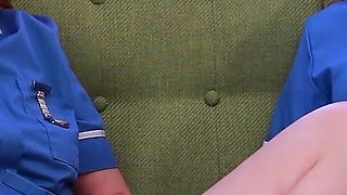 Two Nurses Get Their Pussies Eaten and Suck Cock
